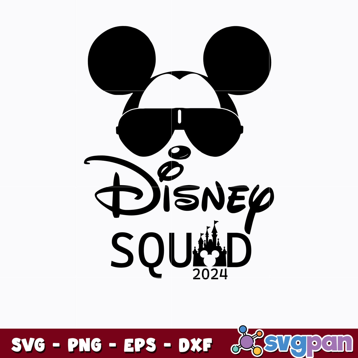 mickey head disney squad 2024 svg