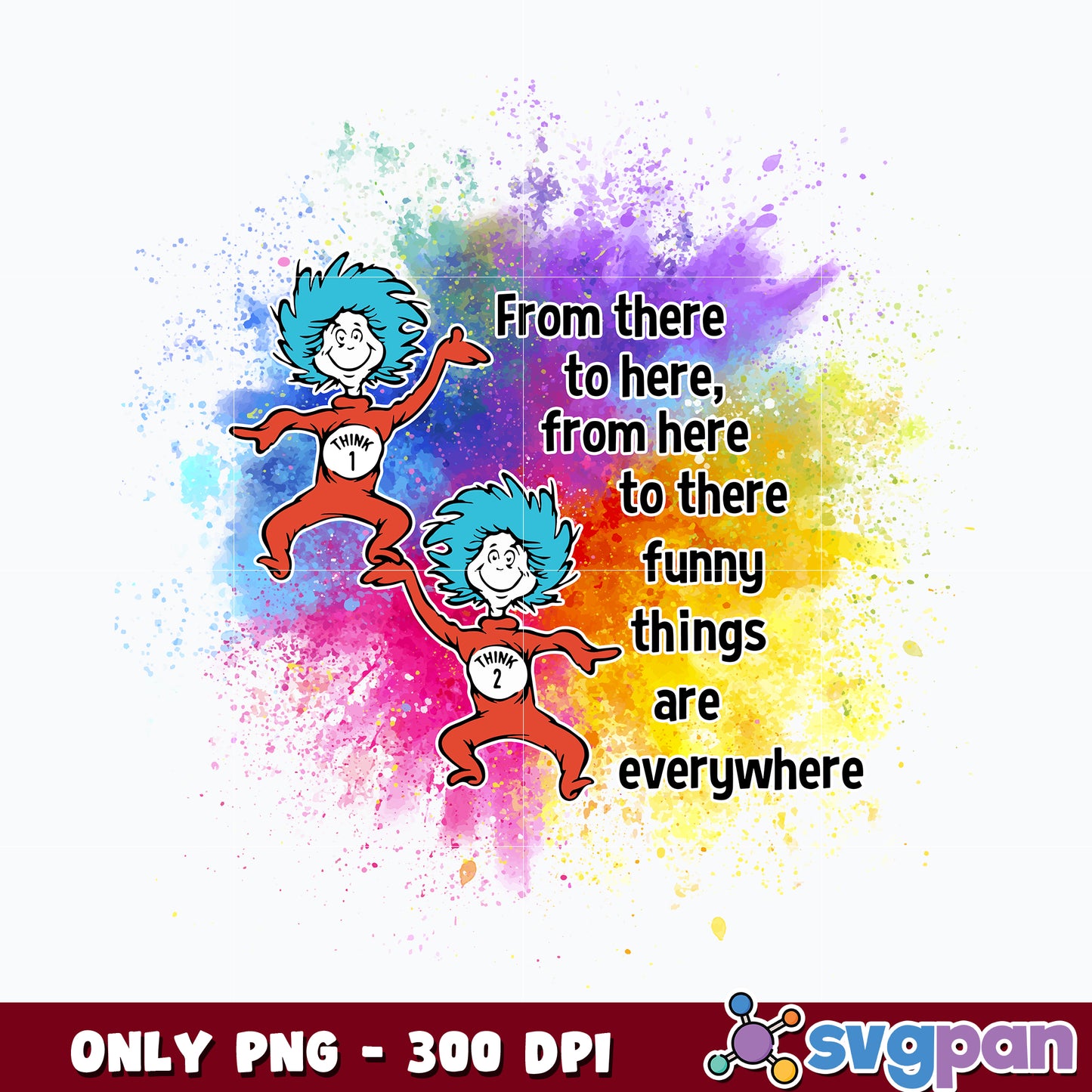 Dr Seuss from there to here Png