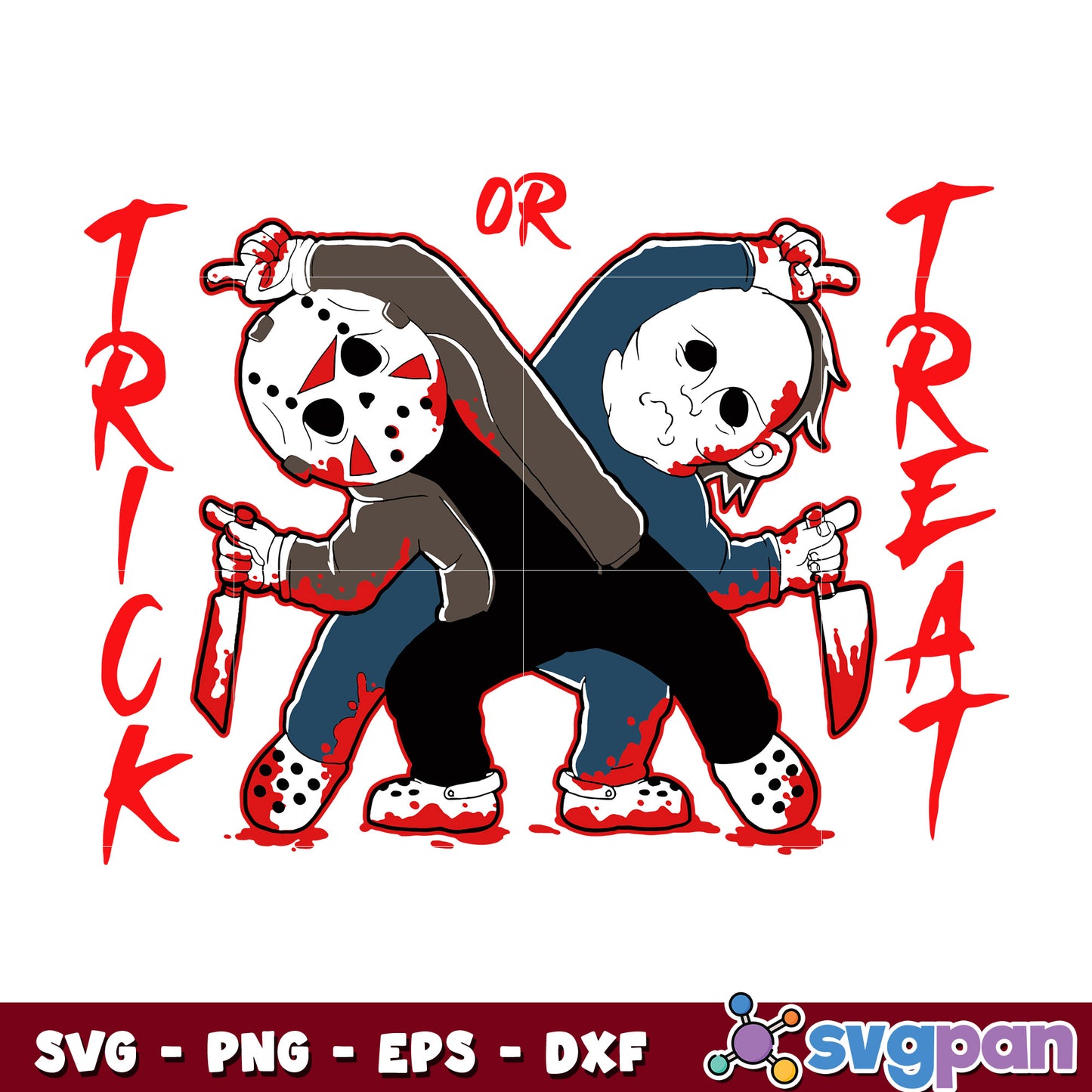 jason voorhees and michael myers trick or treat svg