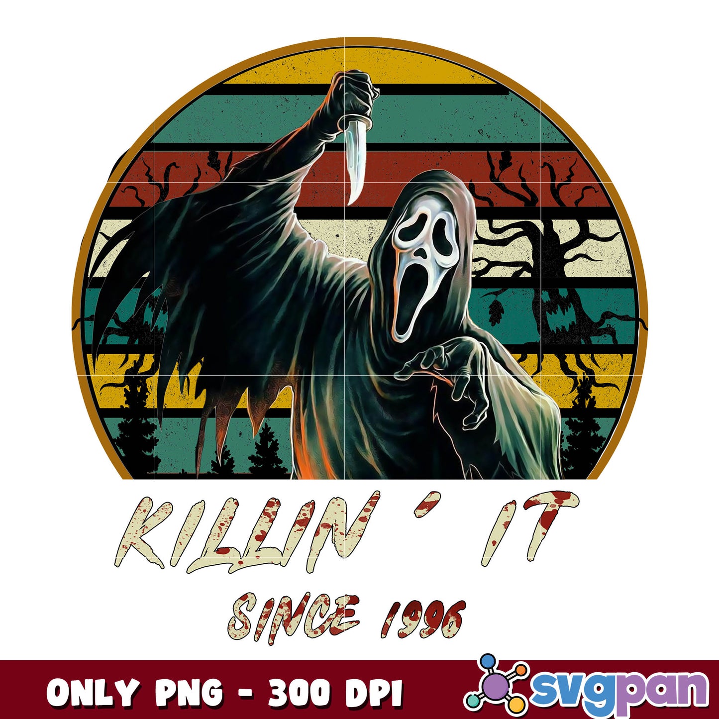 Killin' It Since 1996 png, Ghostface png