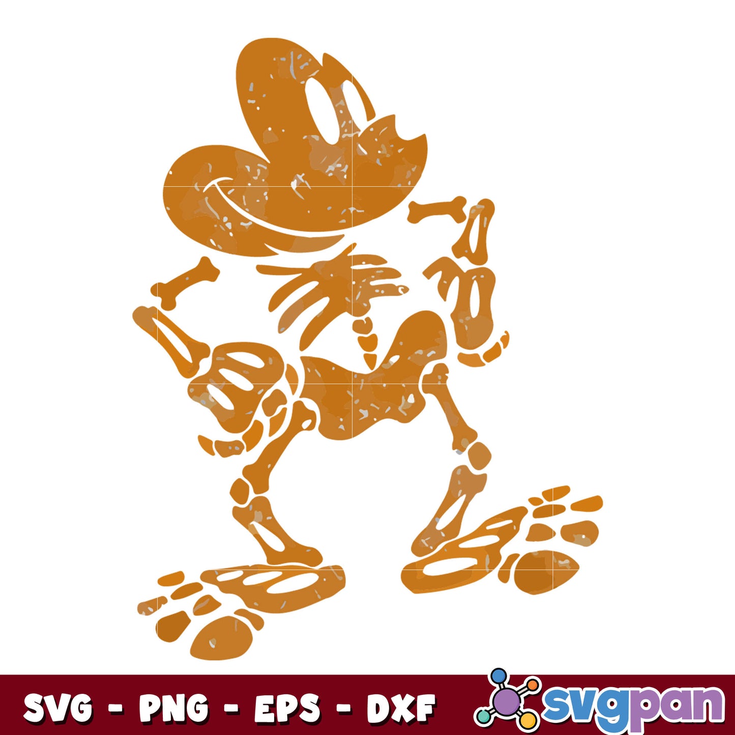 Disney Mickey Mouse Halloween Skeleton svg