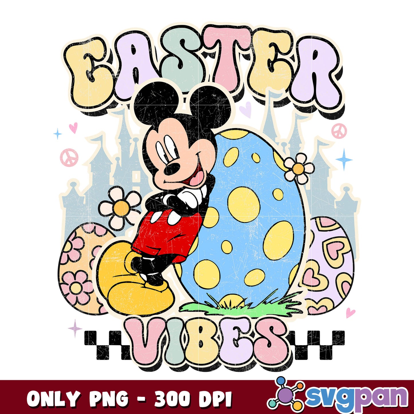 Mickey mouse easter vibes png