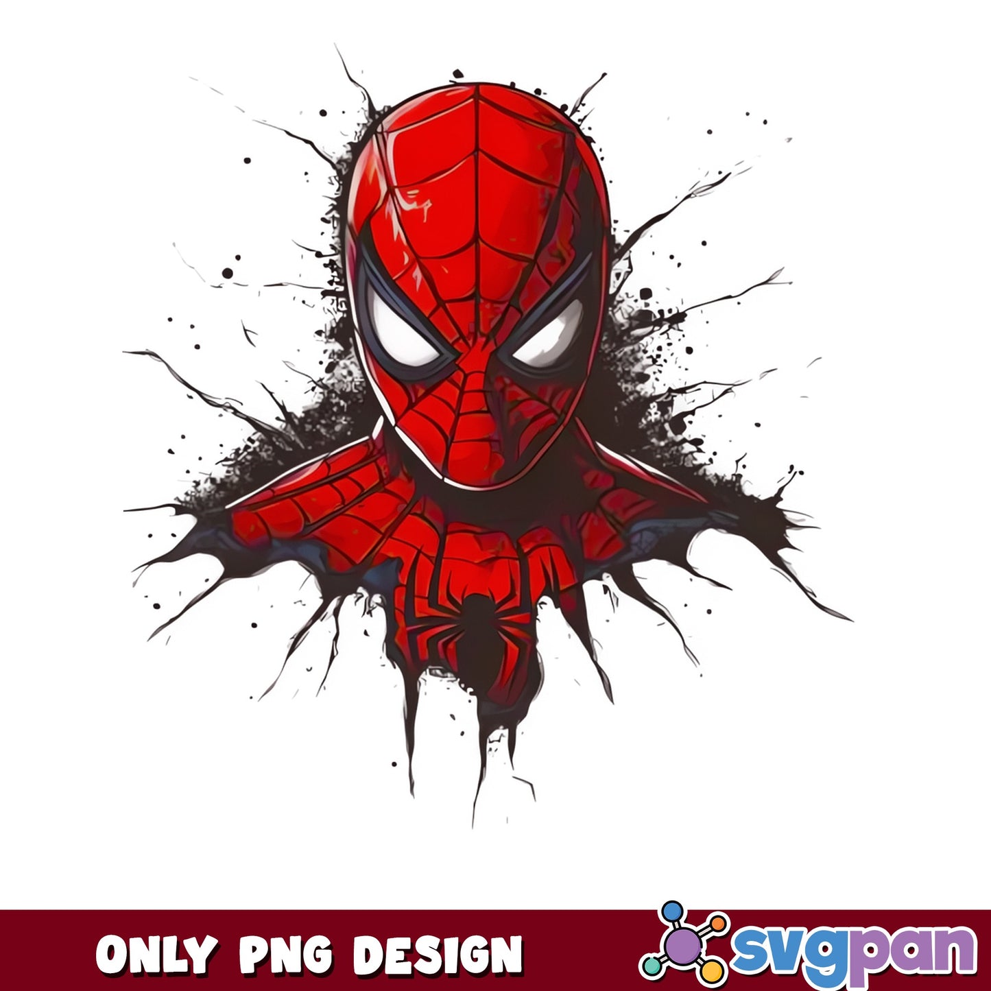 Spiderman Breaking Wall PNG, Marvel Superhero PNG, Spider Man PNG