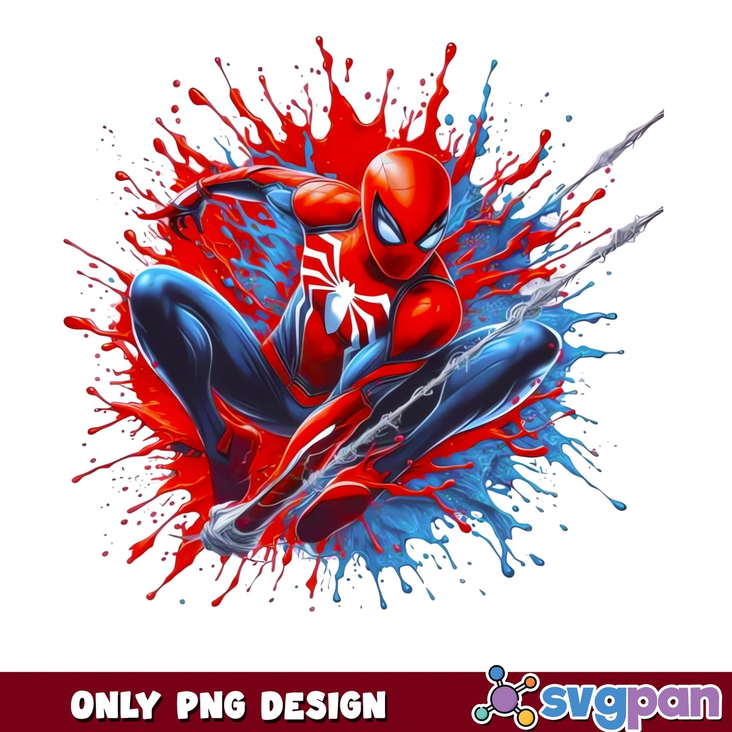 Spiderman Paint Splash PNG, Marvel Superhero PNG, Spider Man PNG