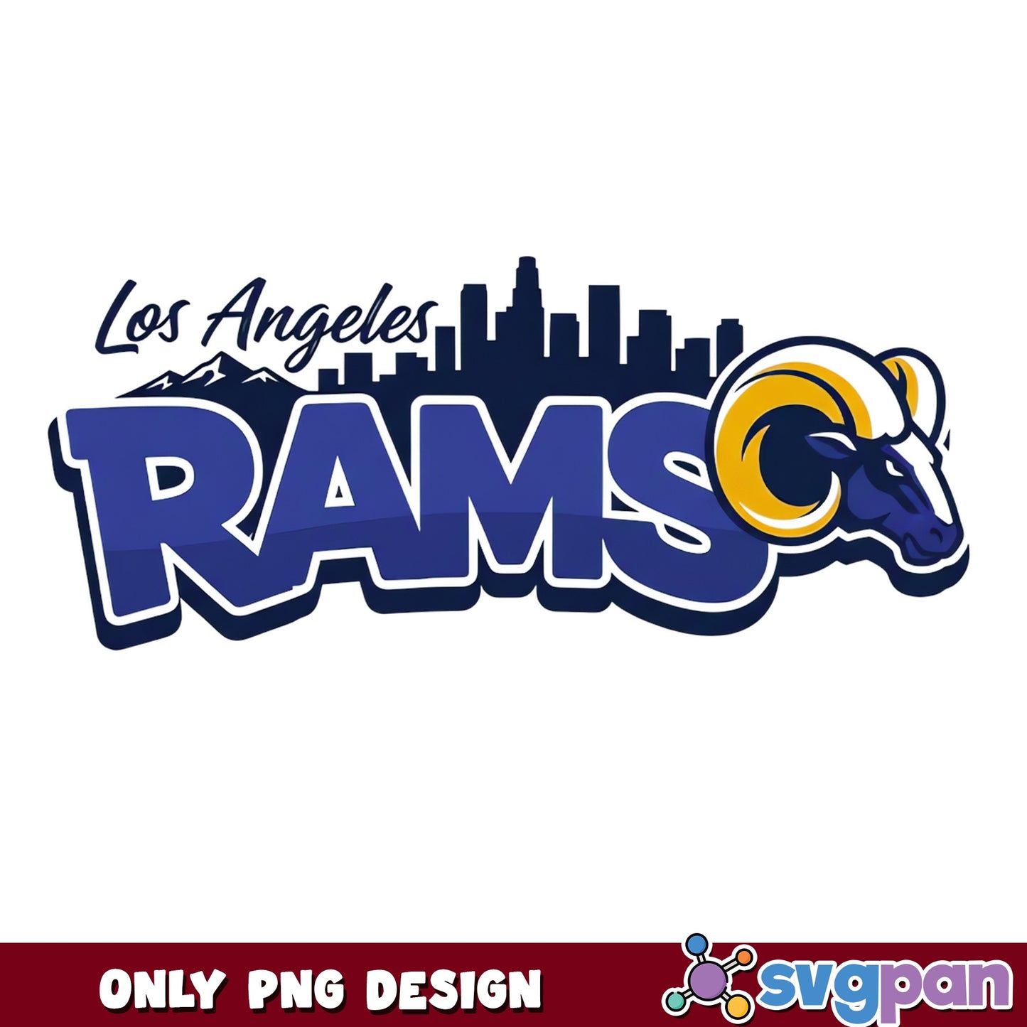 Los Angeles Rams PNG, NFL Football Team PNG, Rams Logo PNG