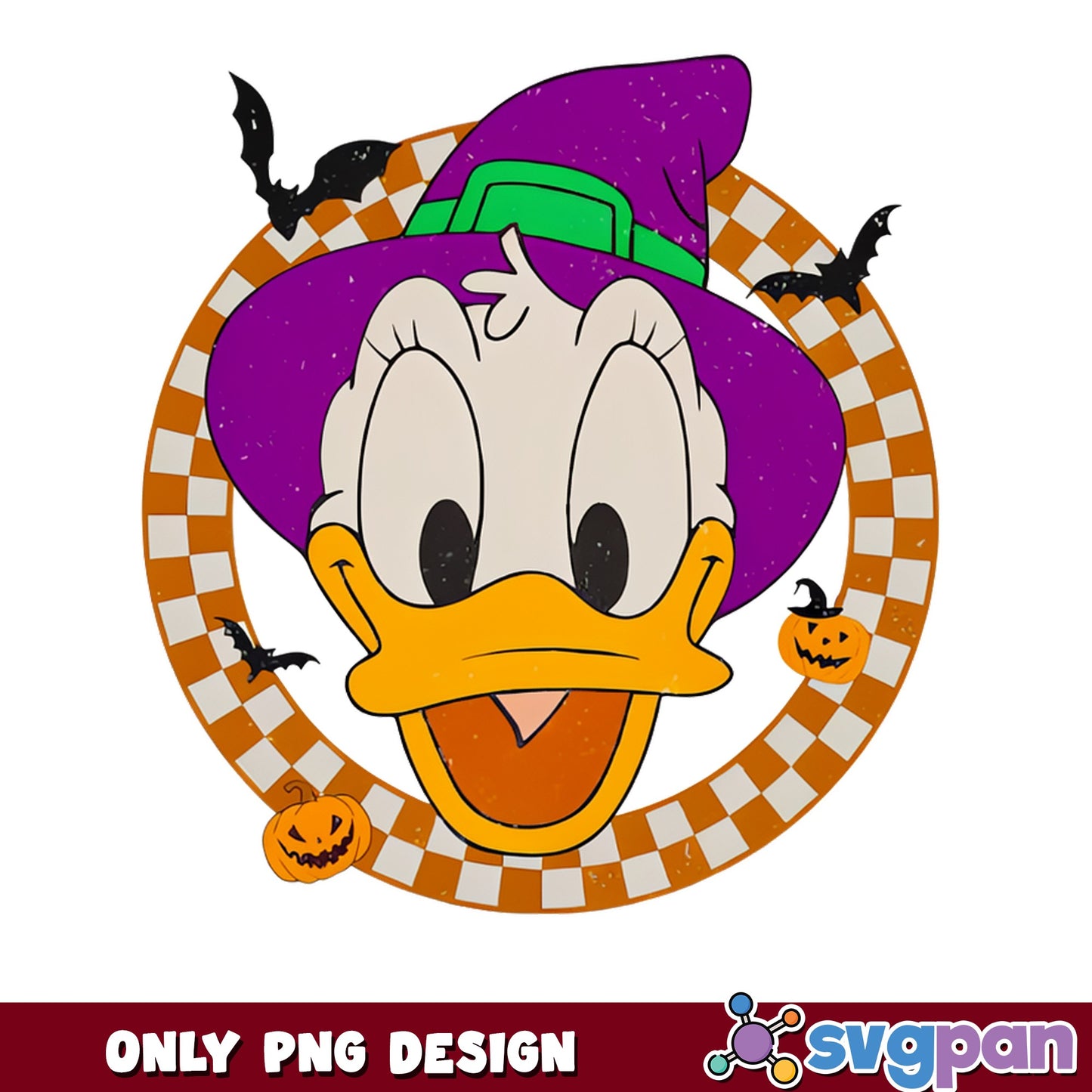 Daisy Duck Halloween PNG, Disney Halloween PNG, Witch PNG
