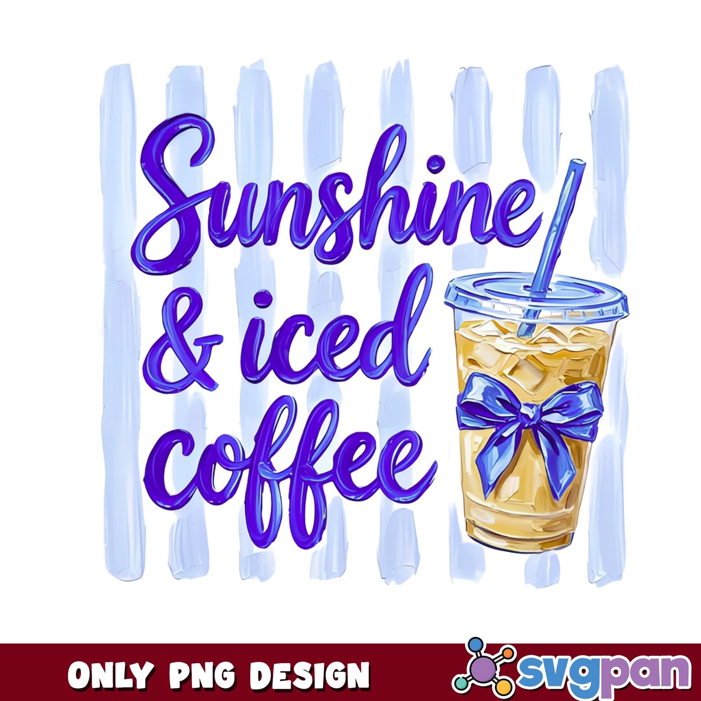 Sunshine And Iced Coffee PNG, Coffee Lover PNG, Summer PNG