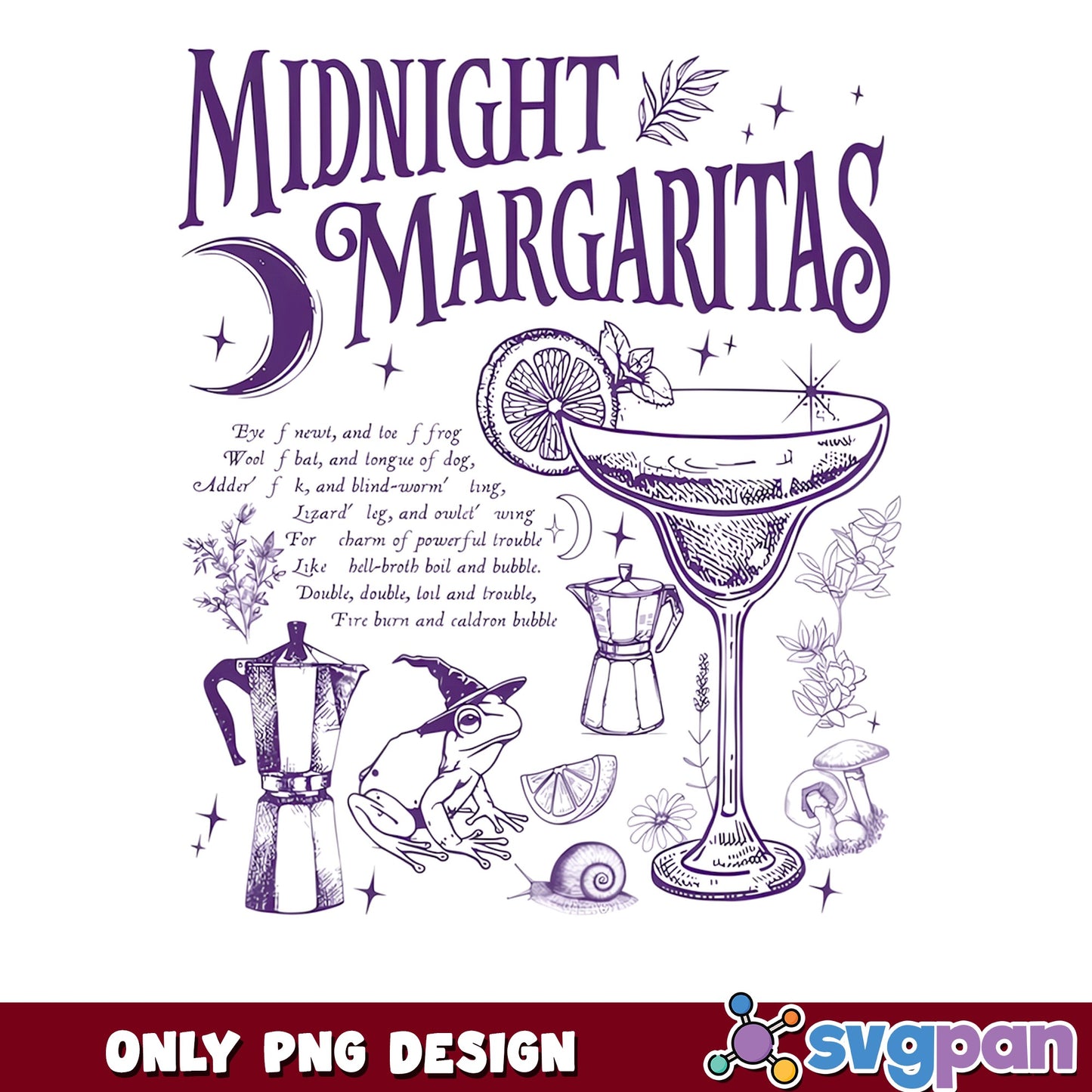 Midnight Margaritas Witch PNG, Halloween Cocktail PNG, Witchy PNG