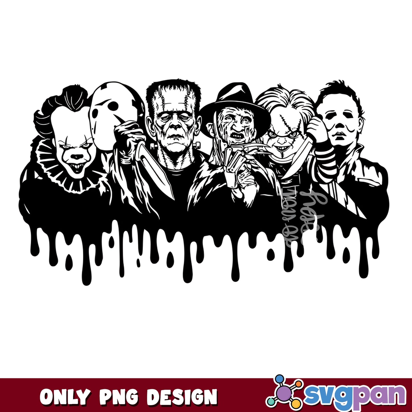 Horror Movie Characters PNG, Halloween Killers PNG, Scary PNG