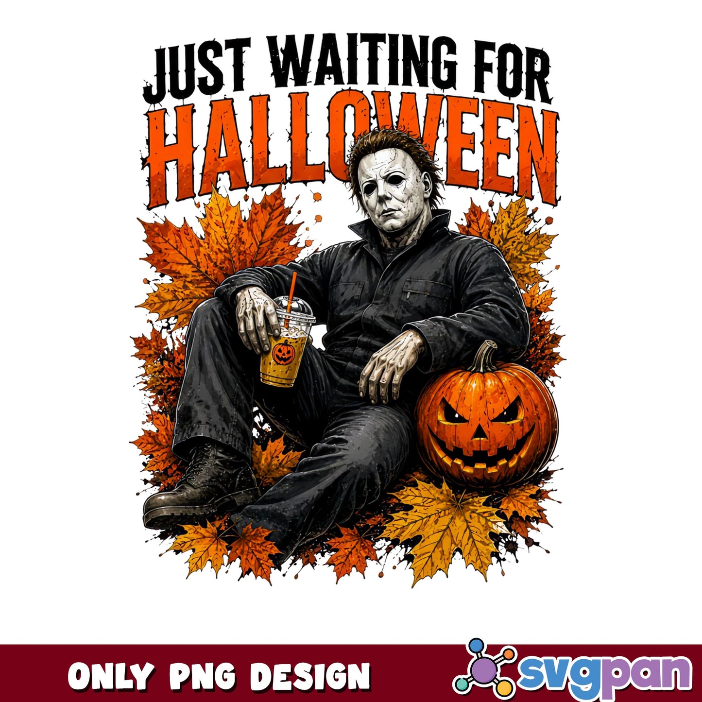 Michael Myers Just Waiting For Halloween PNG, Horror PNG, Halloween PNG