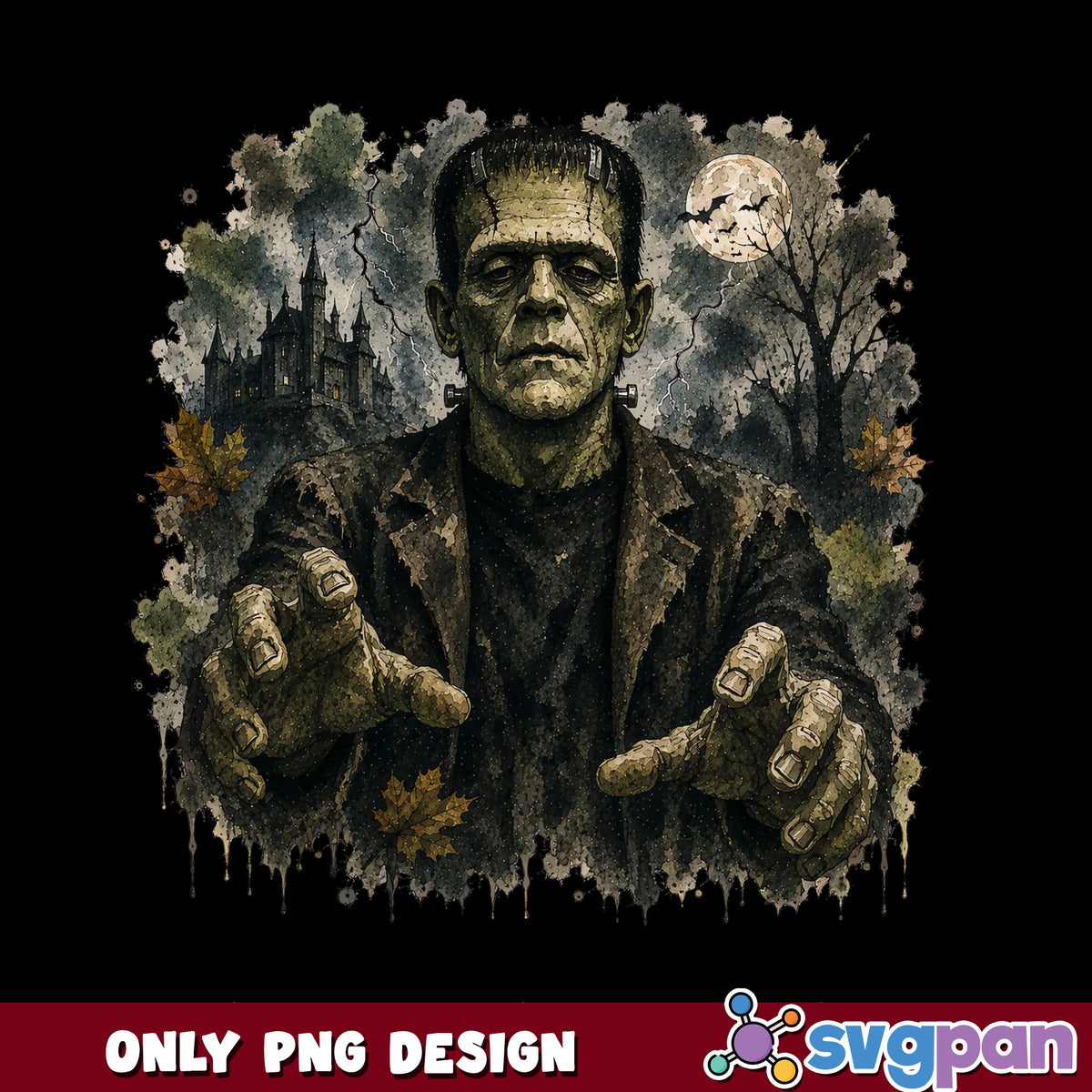 Frankenstein Monster Halloween PNG, Horror PNG, Spooky PNG