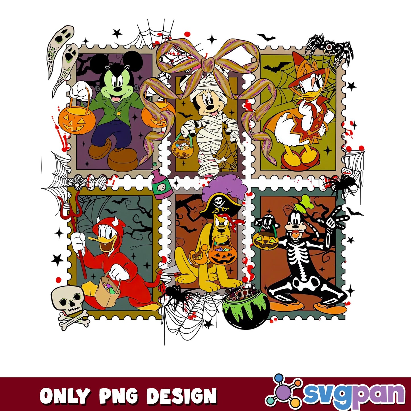 Mickey And Friends Halloween PNG, Disney Halloween PNG, Trick Or Treat PNG
