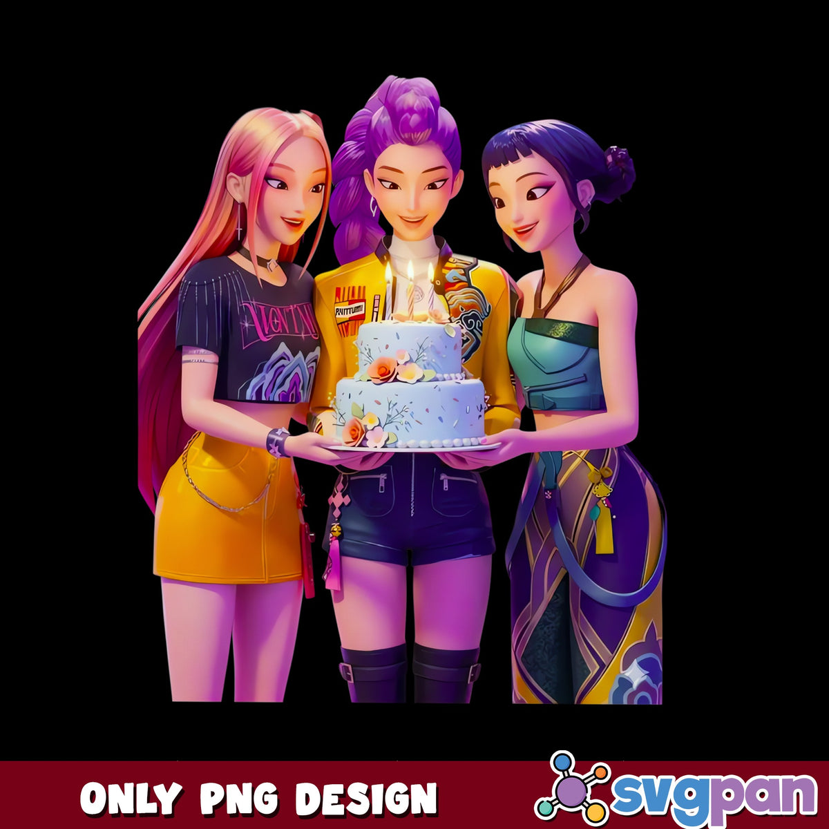 Kpop Girl Group Birthday PNG, Cake Birthday Girls PNG, Clipart PNG