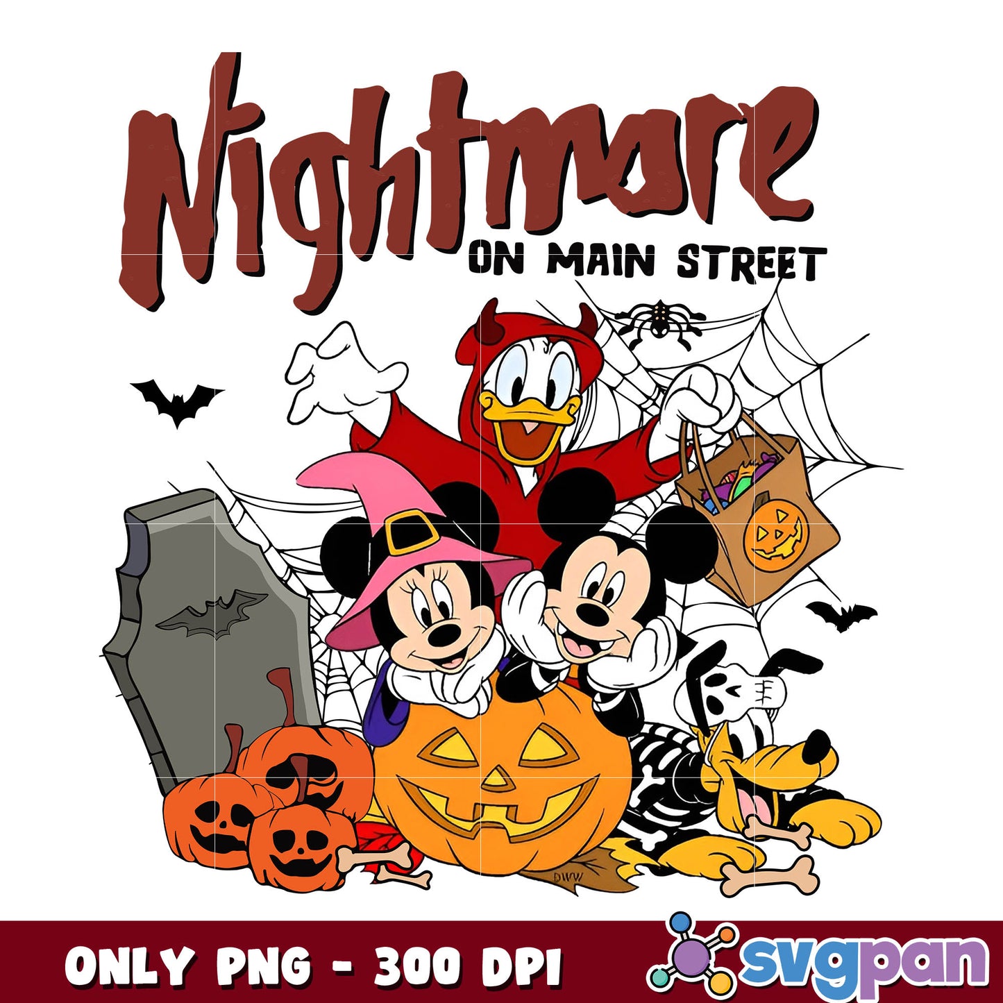 Nightmare On Main Street Mickey Minnie png