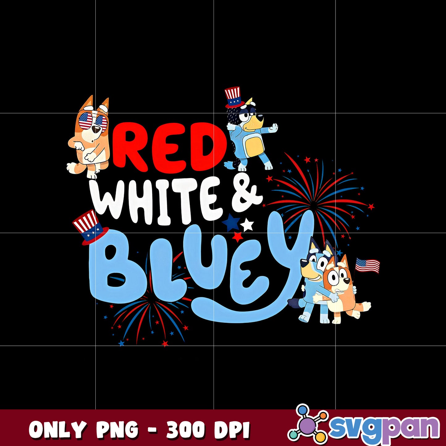 Red White Bluey Png, Bluey and Bingo png