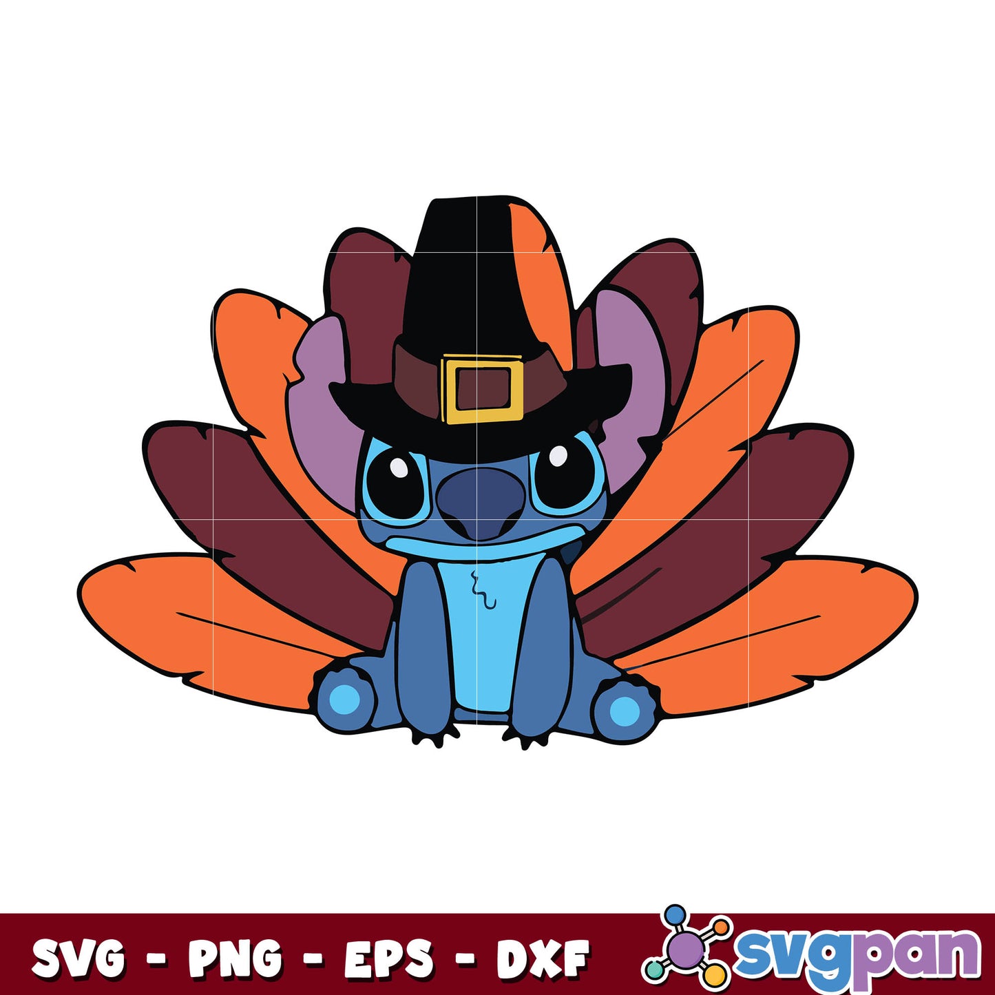 Thanksgiving Turkey Stitch svg