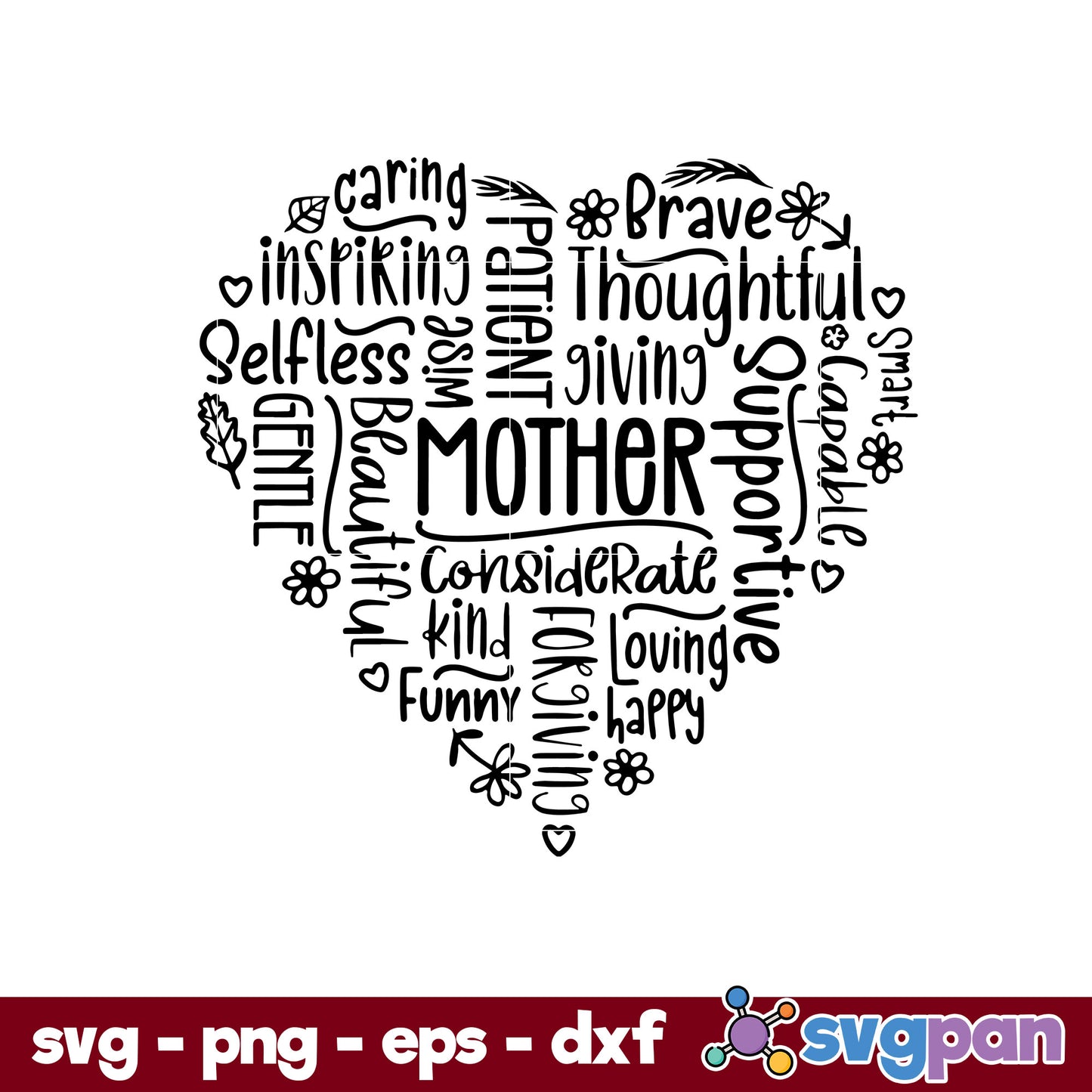 Heart Mother Svg