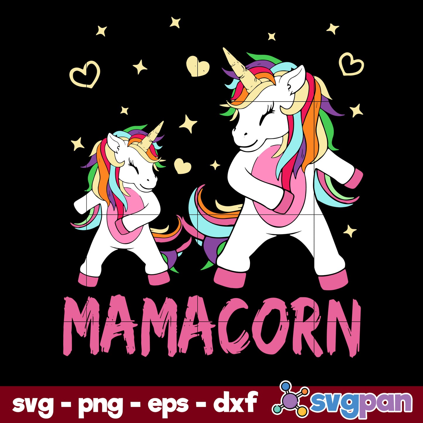 Mamacorn Svg, Mama Unicorn Svg, Mother's Day Svg, Png Dxf Eps File