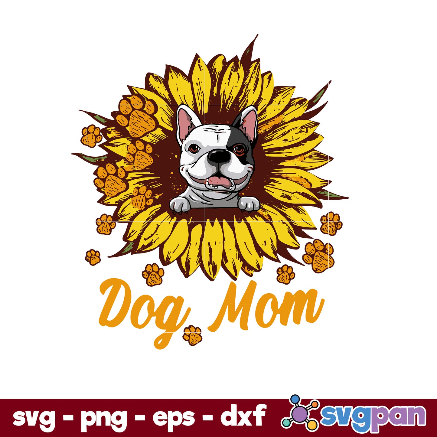 Dog Mom Sunflower Svg, Mother's Day Svg, Png Dxf Eps Digital File