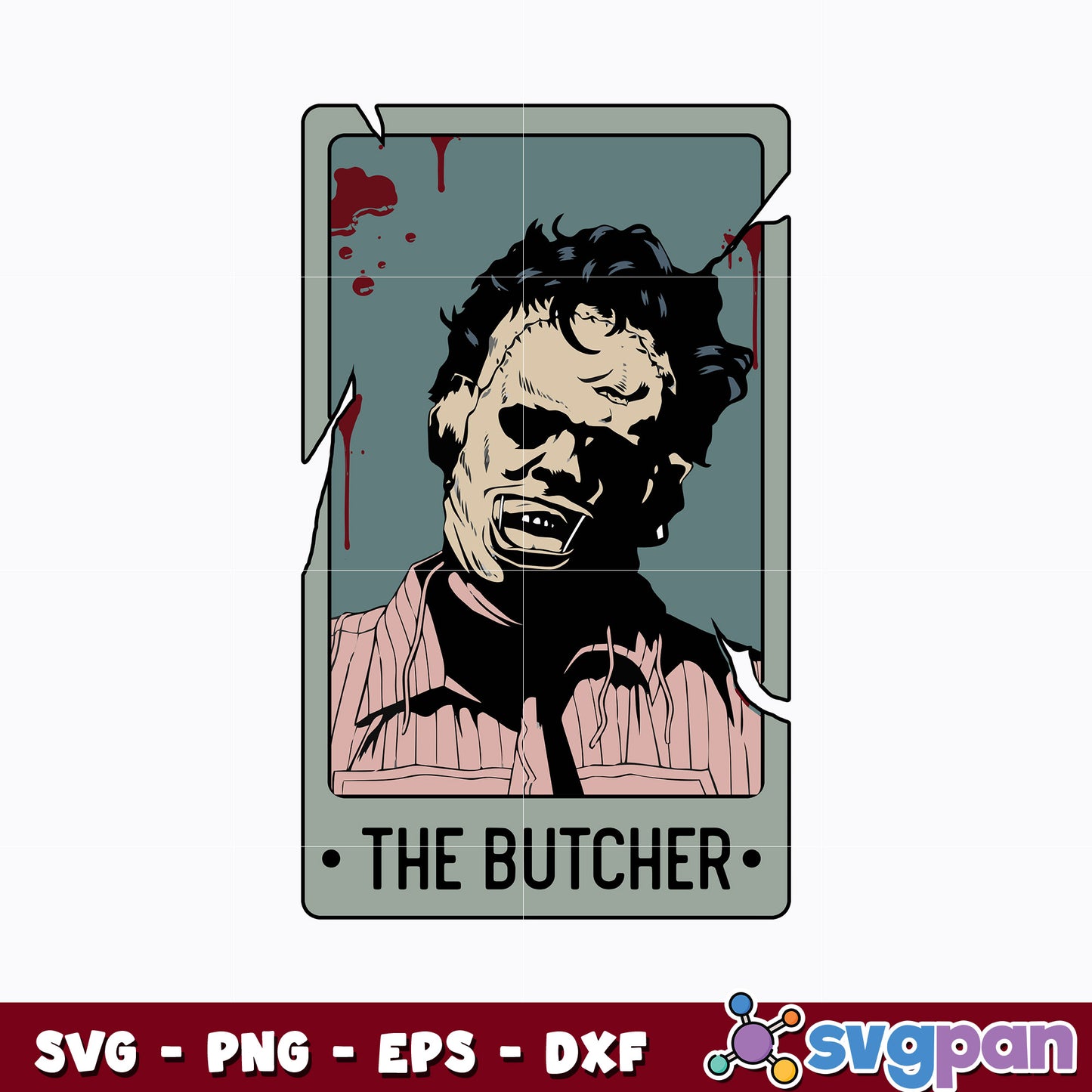 The Butcher Horror Cards Svg, Horror Tarot Cards Svg