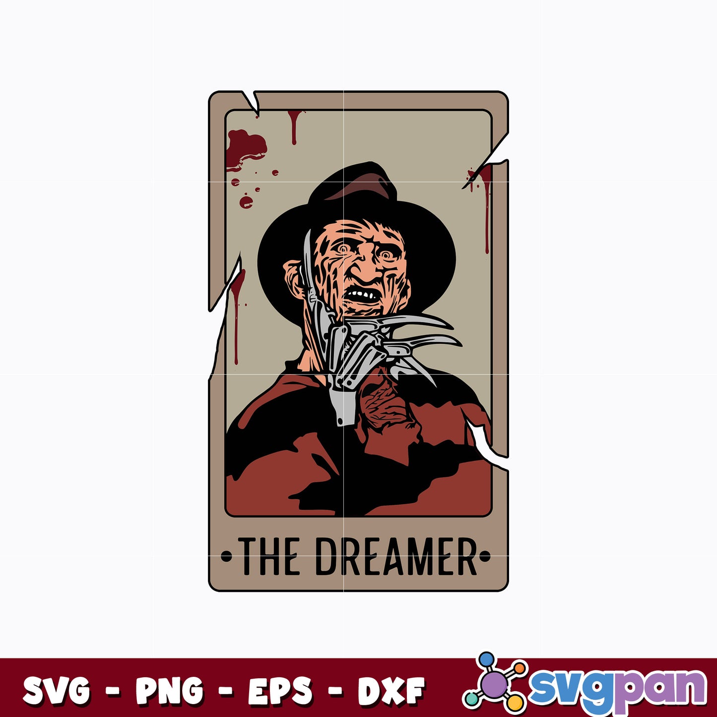 The Dreamer Horror Cards Svg, Horror Tarot Cards Svg