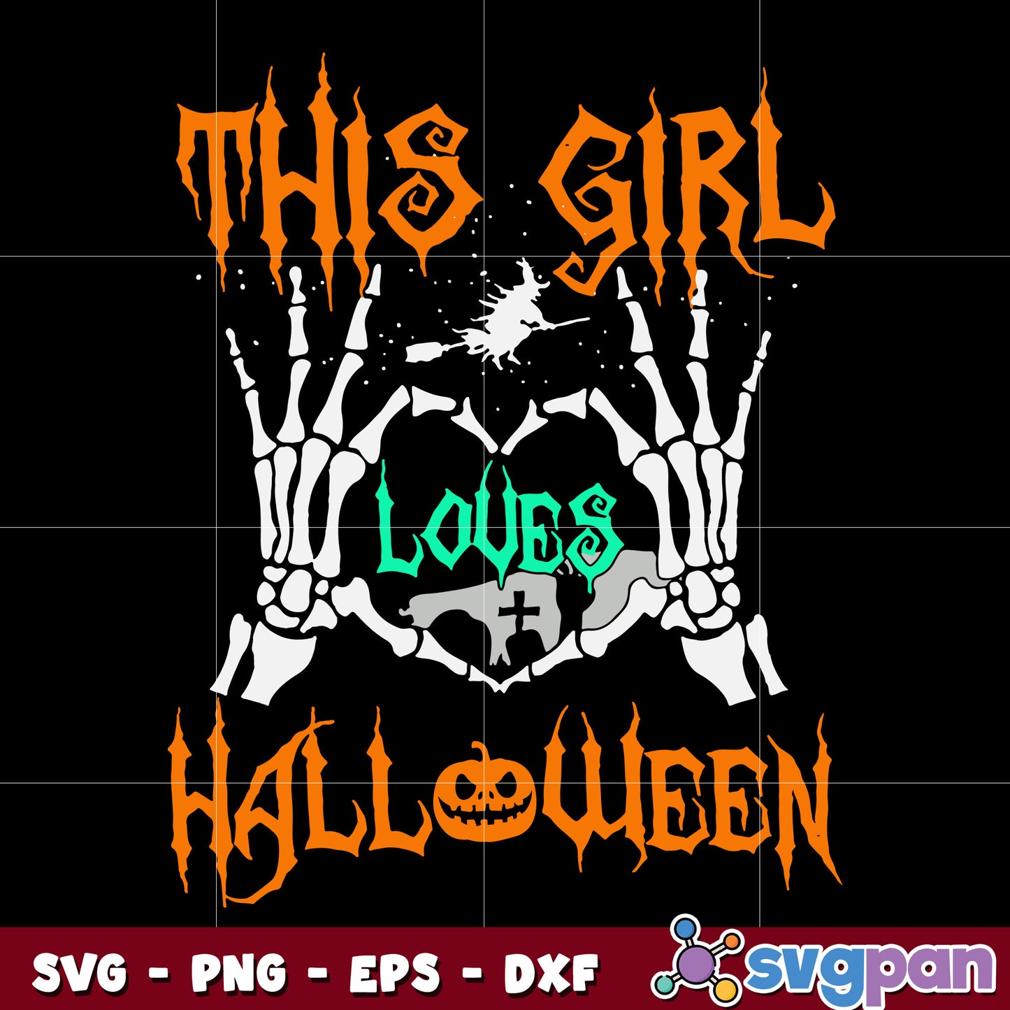 this girl love halloween svg