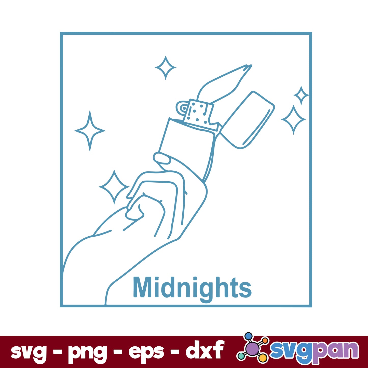 Taylor's Midnights SVG, Midnights Lighter SVG, Midnights SVG File.