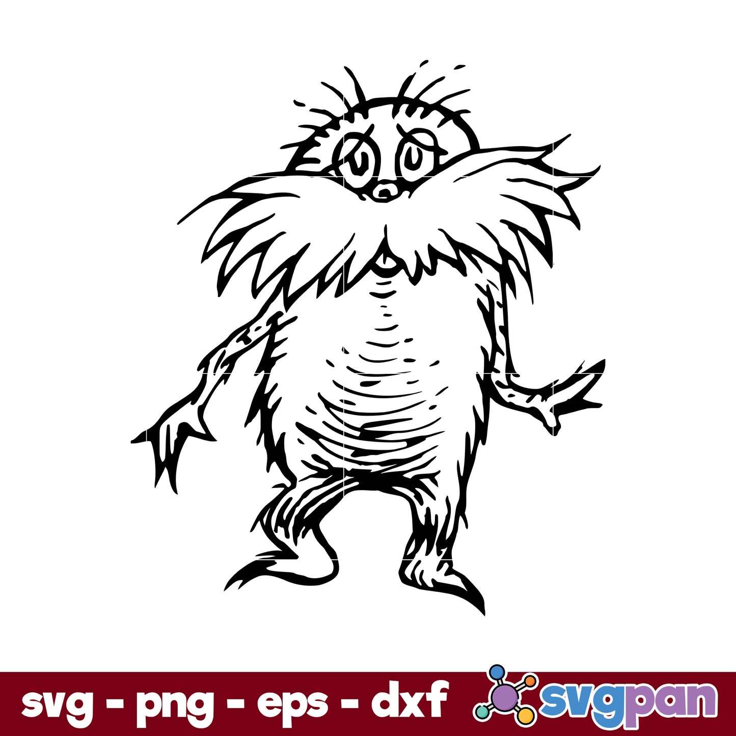 The Lorax Outline SVG PNG DXF EPS Digital File