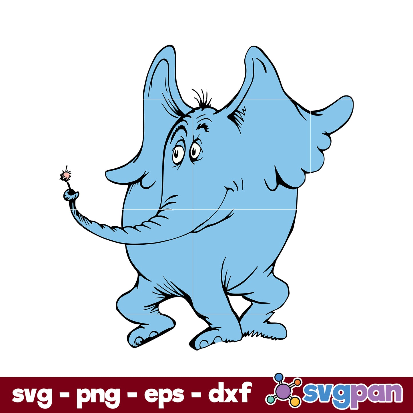Dr Seuss Horton SVG, PNG DXF EPS File