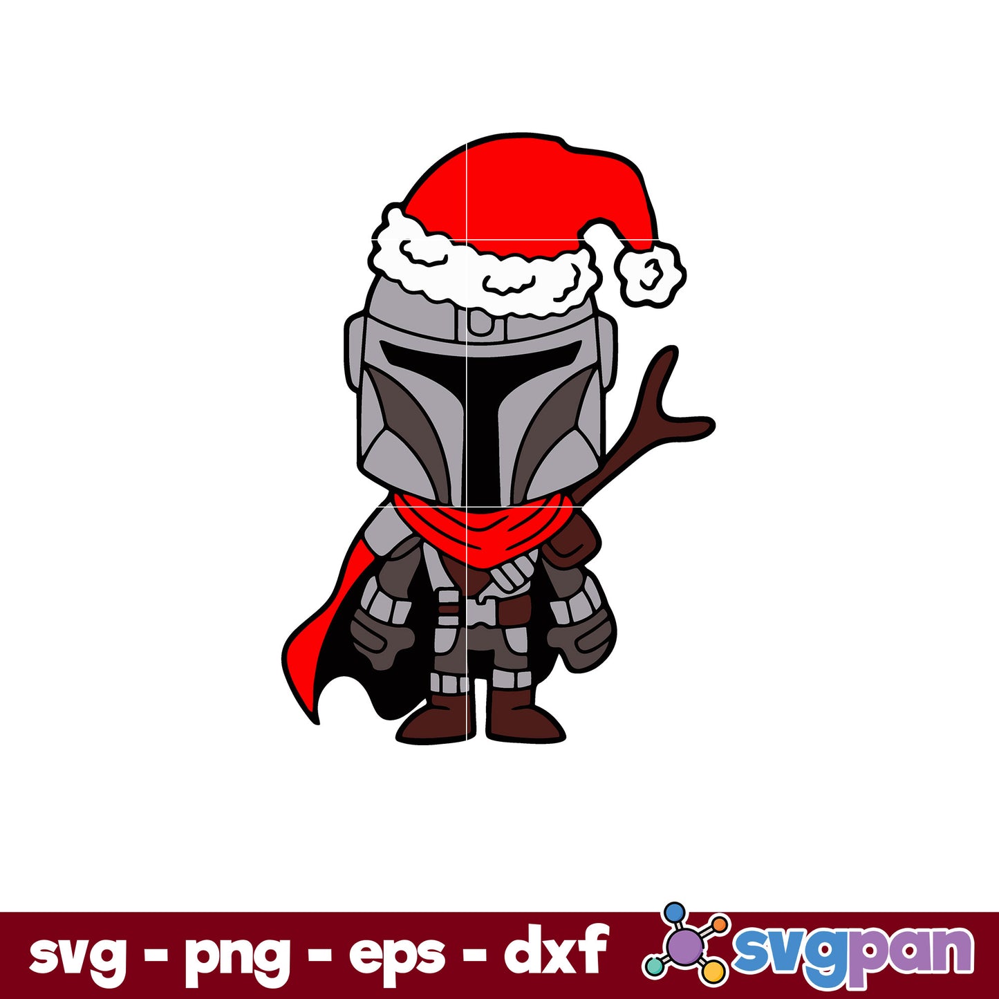 Mandalorian Star Wars Christmas SVG, Christmas SVG, PNG DXF EPS Digital File.