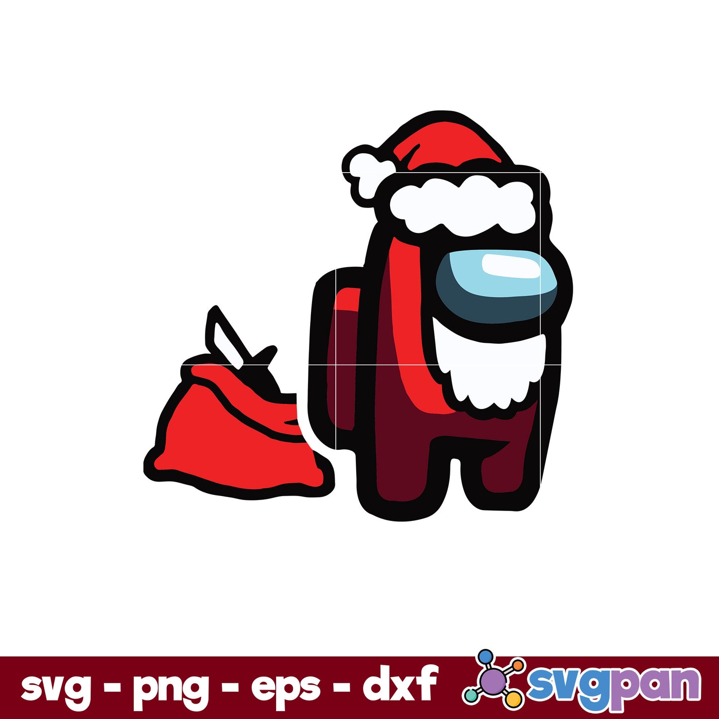 Santa Among Us Sus Among Us Christmas SVG, Christmas SVG, PNG DXF EPS Digital File.