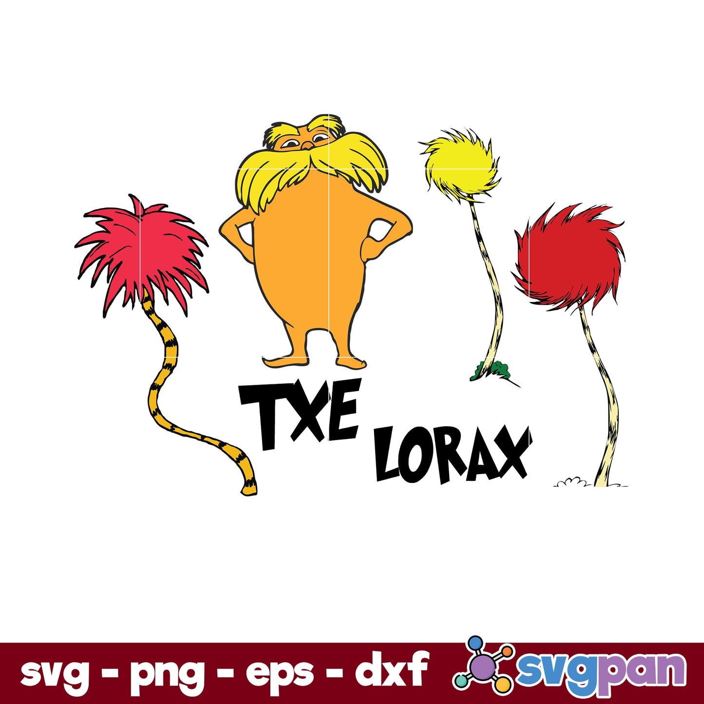 The LoRax Dr Seuss SVG PNG DXF EPS Digital File