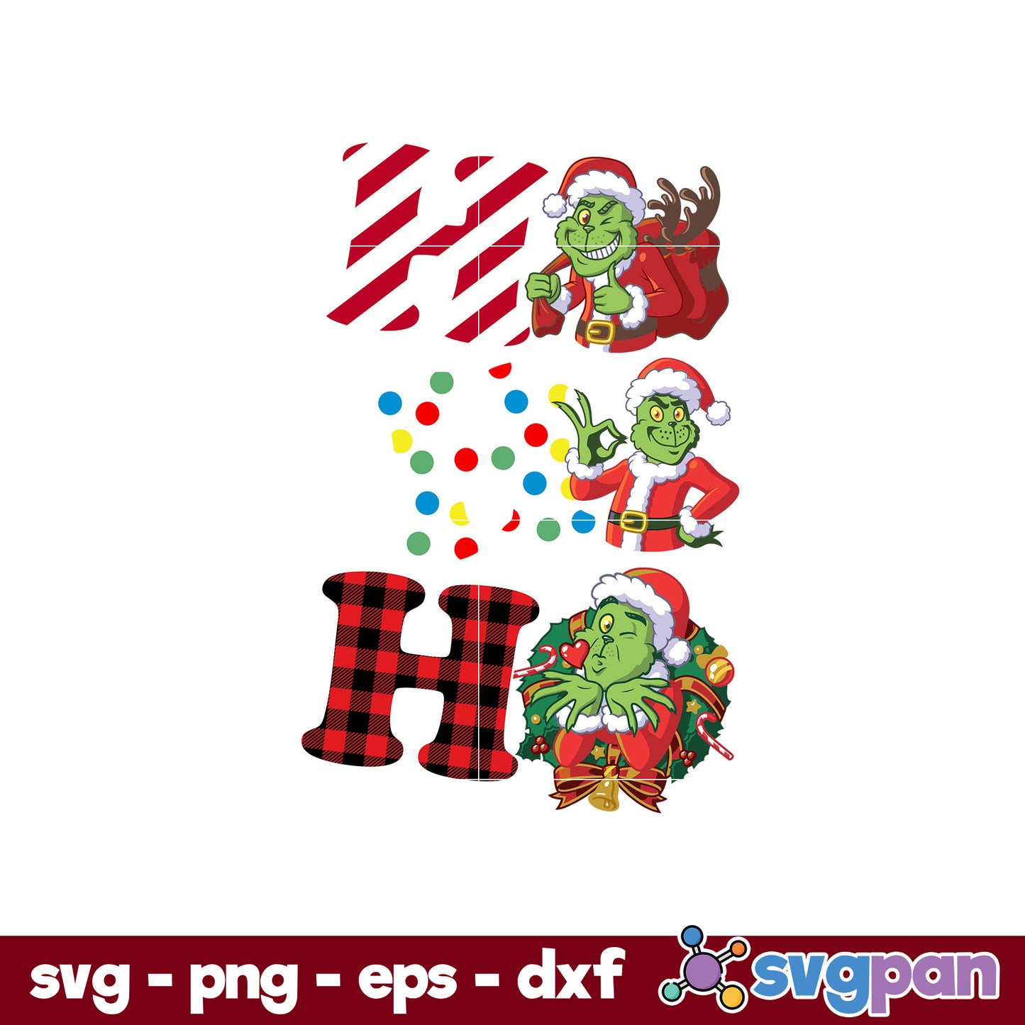 Ho Ho Ho Grinch Santa Claus Christmas SVG, Christmas SVG, PNG, DXF, EPS File.