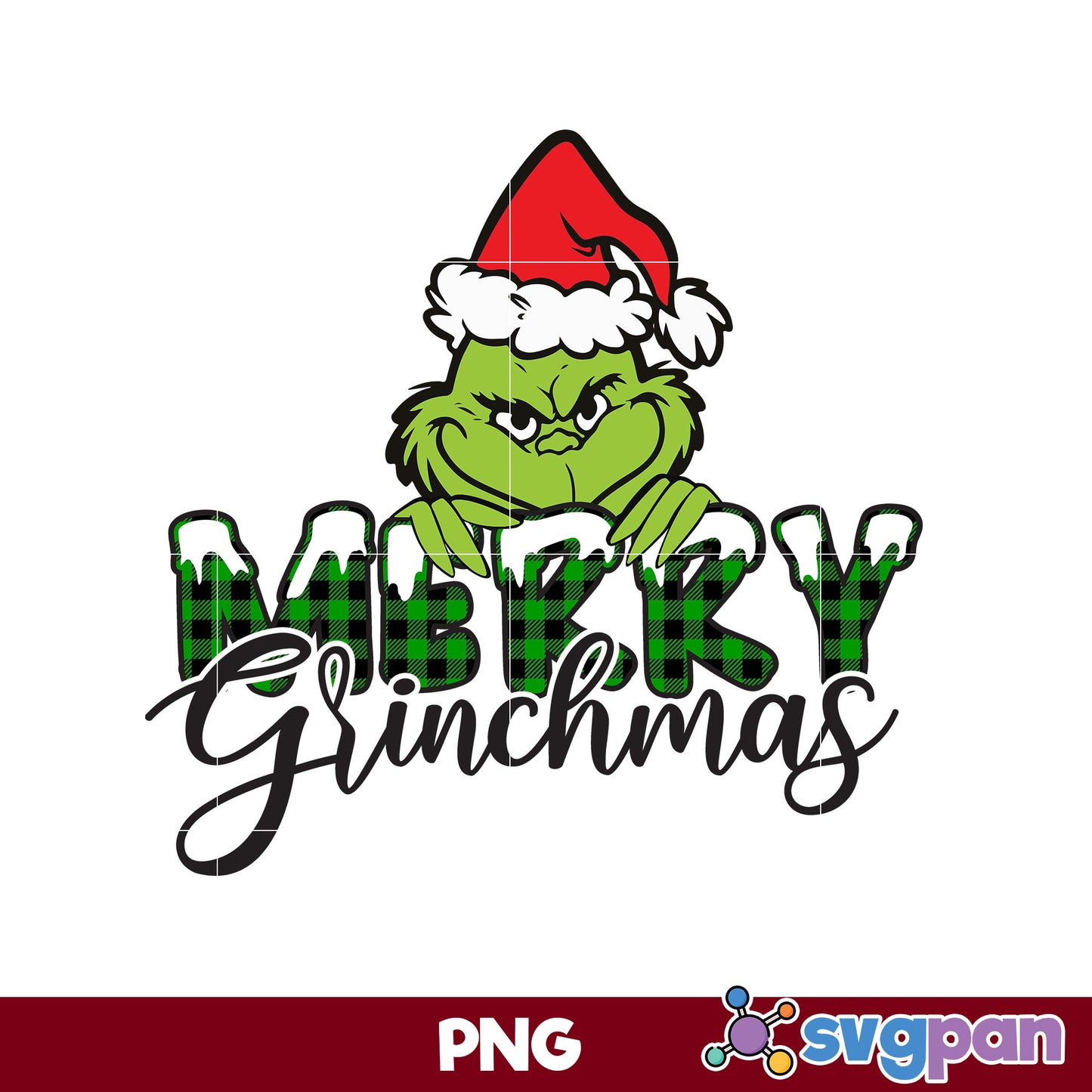 Merry Grinchmas Santa Claus Hat Christmas PNG