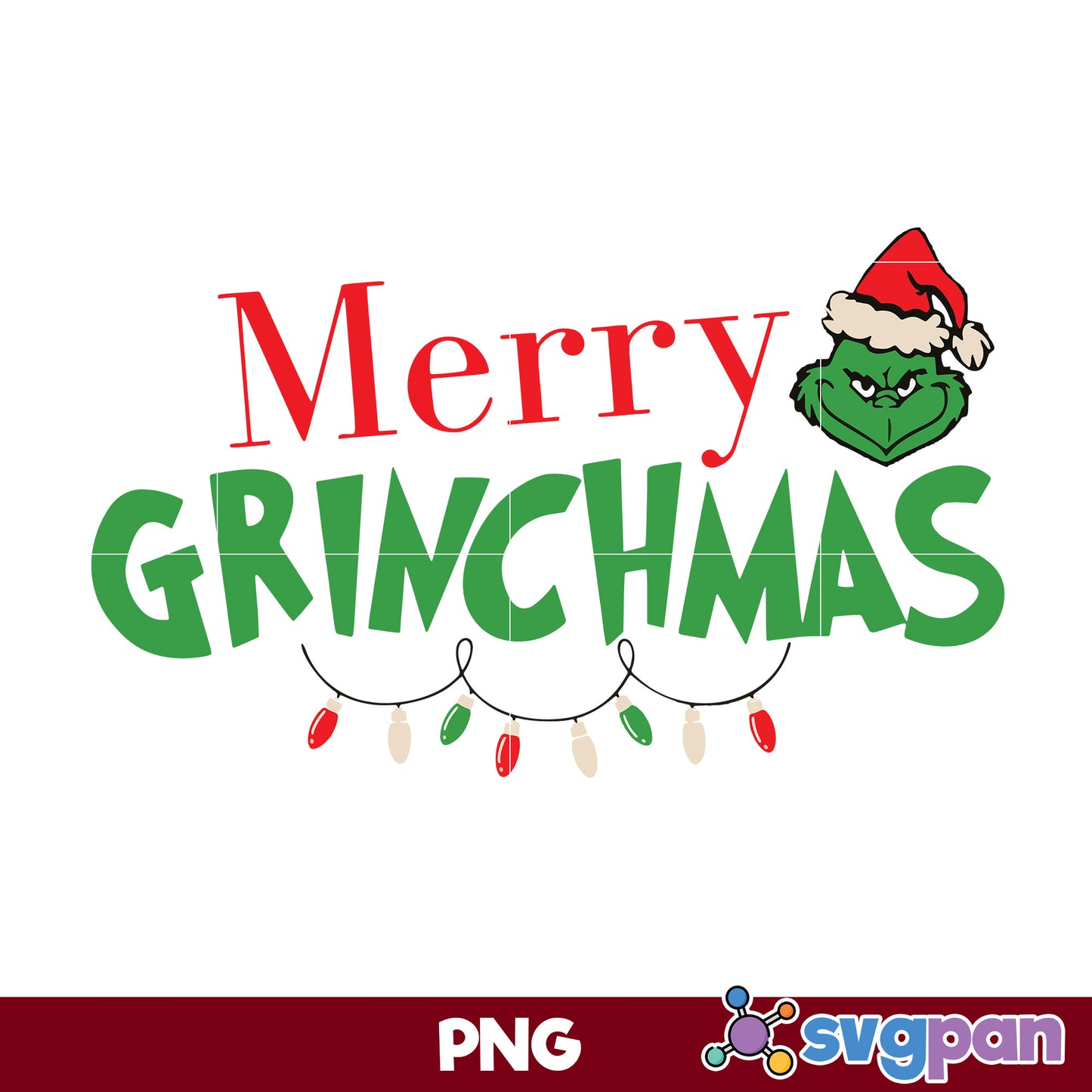Merry Grinchmas Santa Hat PNG, Grinch Christmas PNG