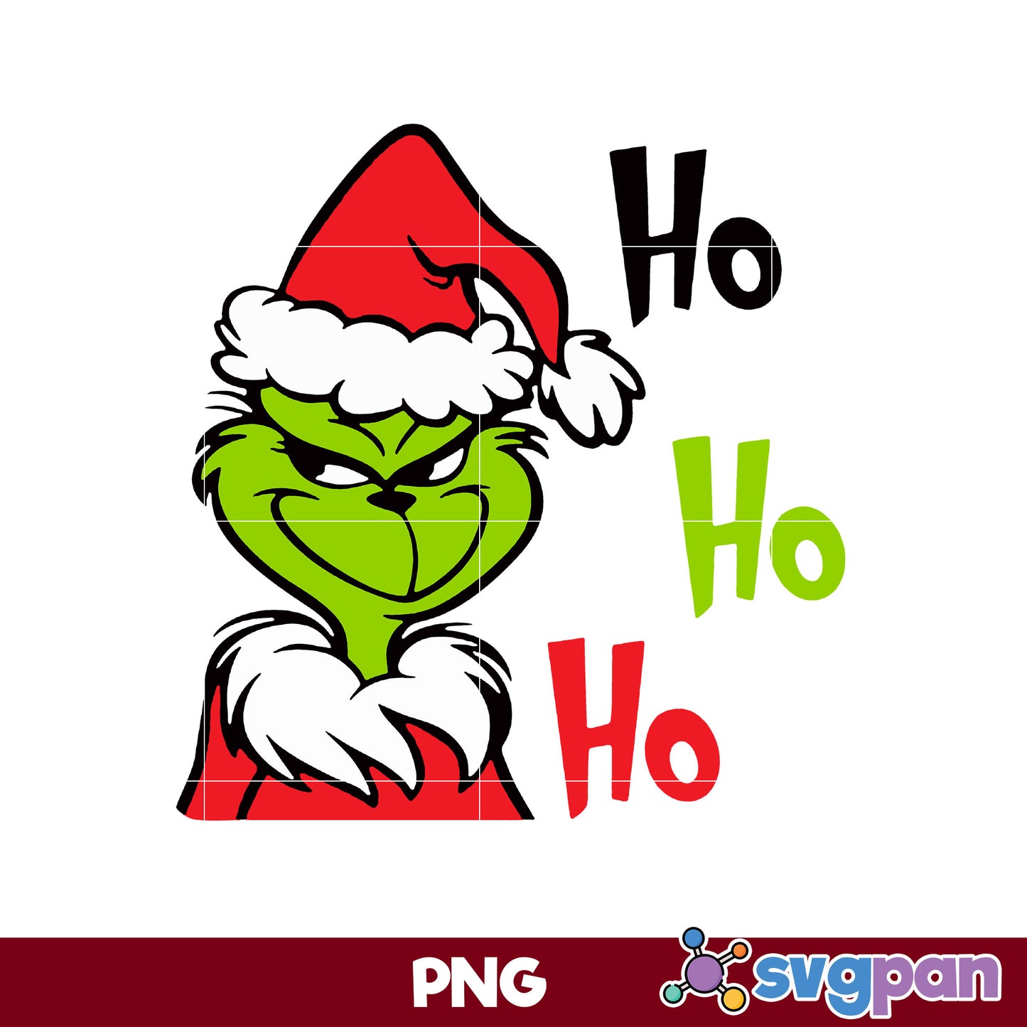 Ho Ho Ho Grinch Christmas PNG, Christmas PNG Digital File.