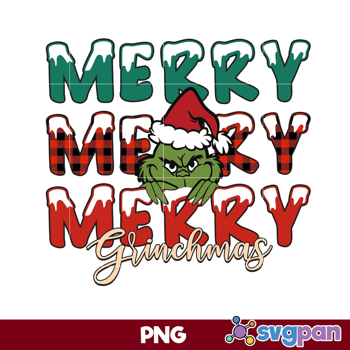 Merry Merry Merry Grinchmas PNG, Grinch Christmas PNG