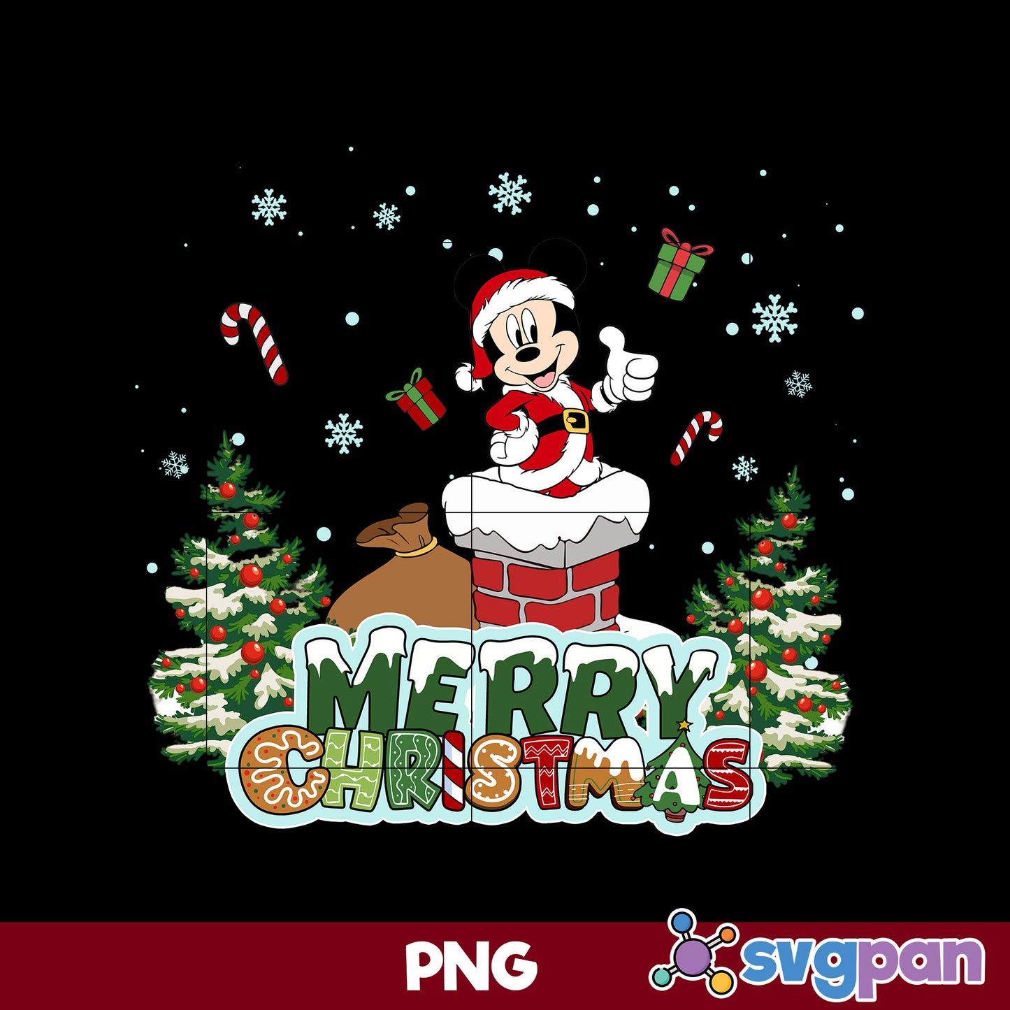 Mickey Santa Christmas PNG, Disney Christmas PNG Digital File.