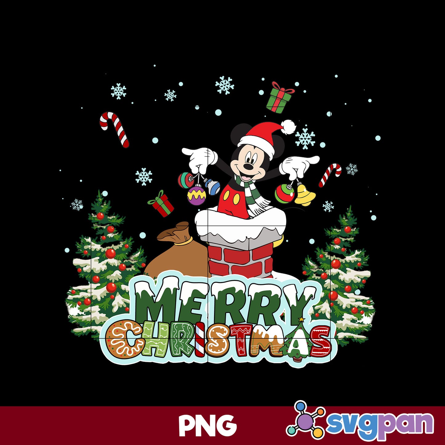 Christmas Mickey PNG, Disney Christmas PNG, Christmas PNG File.