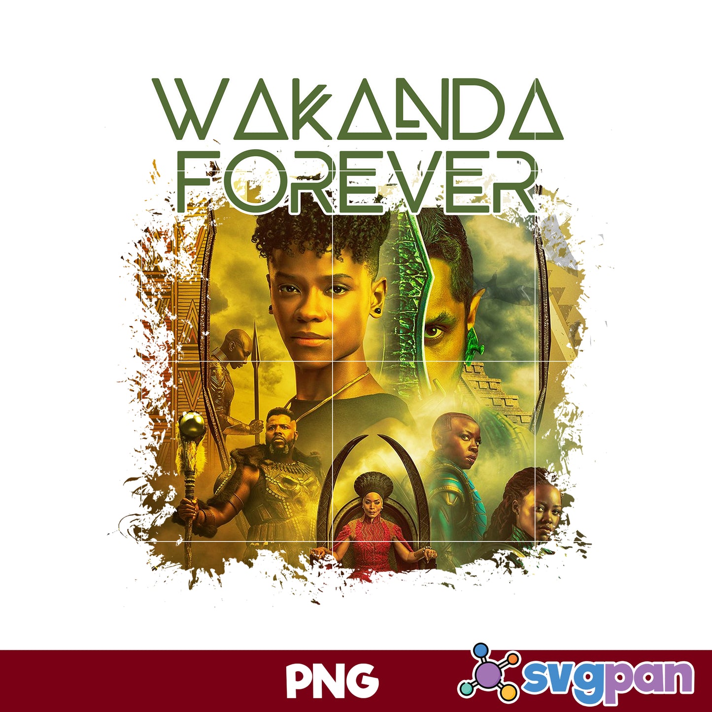 Wakanda Forever Black Panther PNG, Wakanda Forever PNG, Marvel PNG.