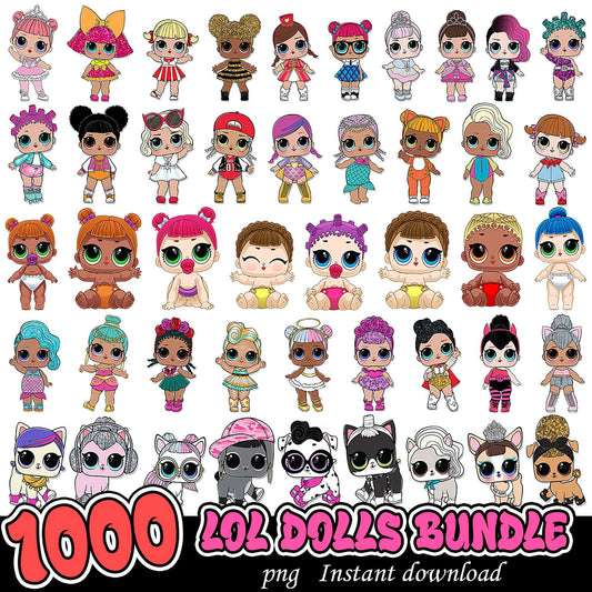 1000 LOL Dolls SVG Bundle PNG Instant Download