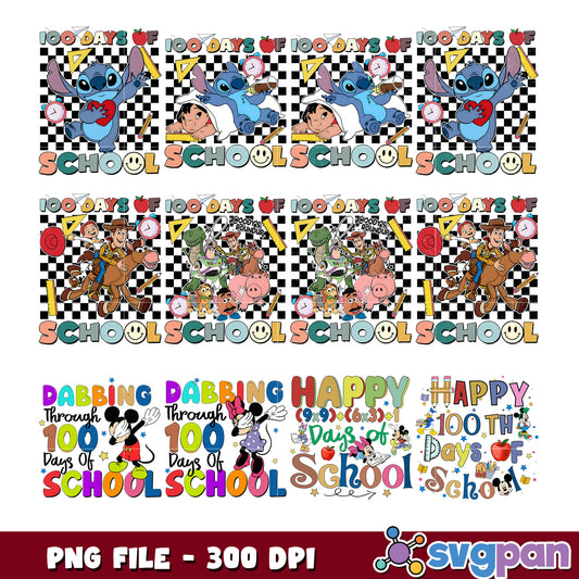 100 Days Of School Bundle PNG Disney
