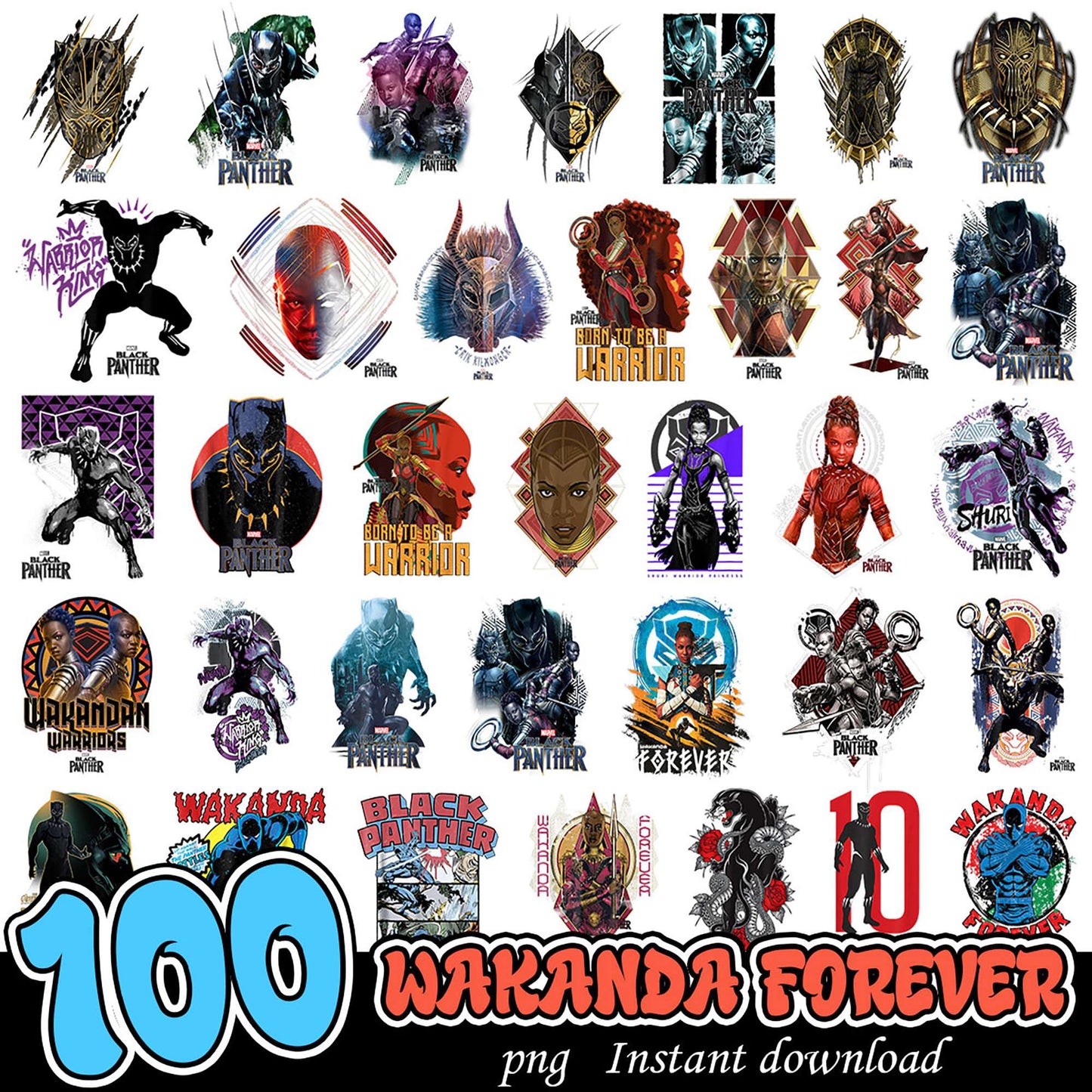 100 Wakanda Forever PNG Designs