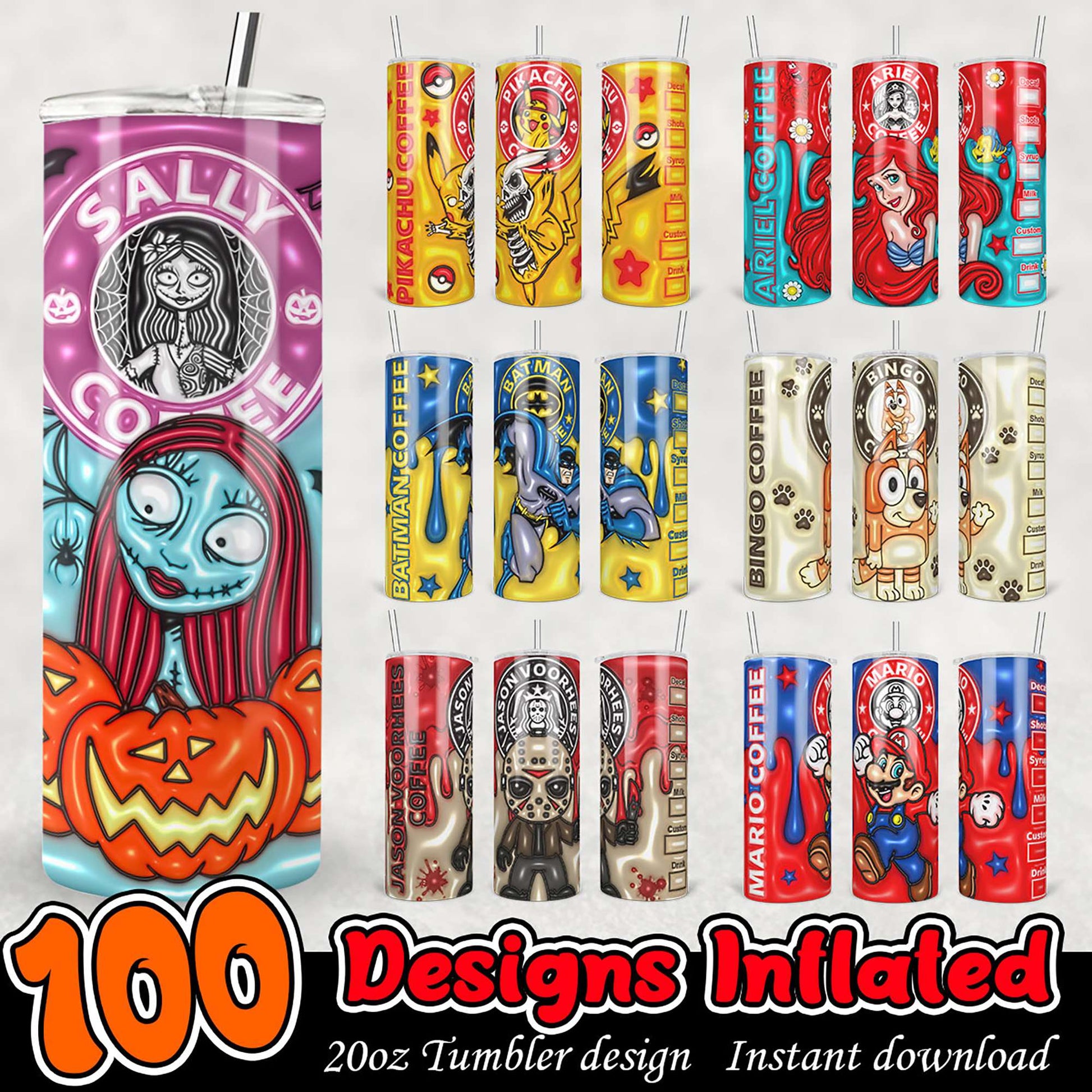100+ 20oz Tumbler Designs Instant Download