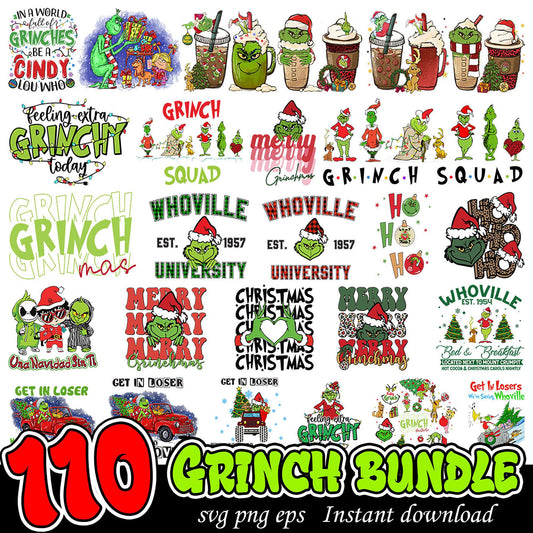 10 Grinch SVG Bundle Instant Download