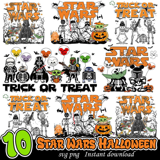 10 Star Wars Halloween SVG Bundle