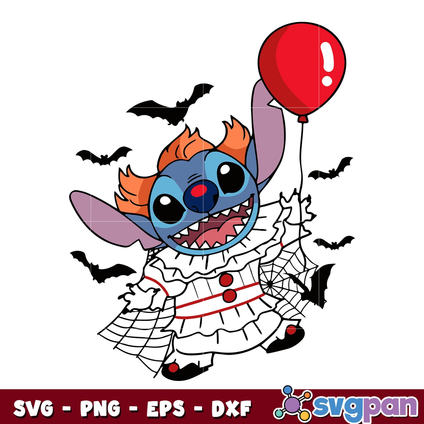 Stitch Pennywise Clown Svg