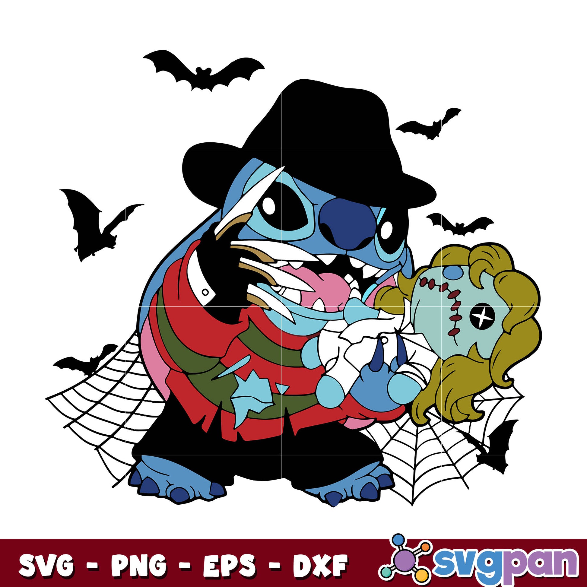 Disney Stitch And Lilo Freddy Krueger svg