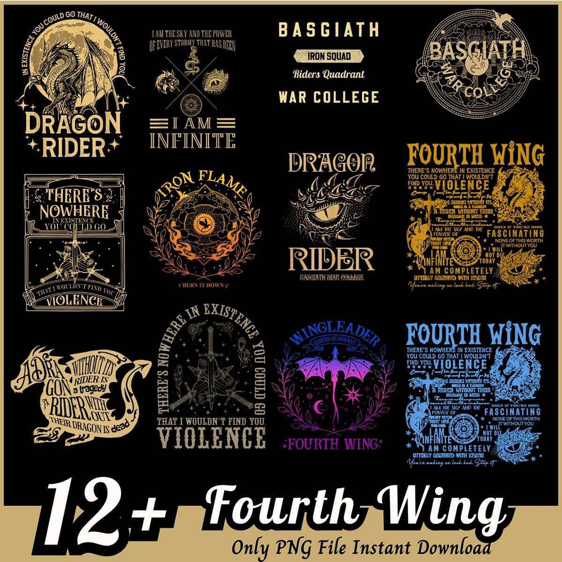 12+ Fourth Wing Dragon Rider PNGs