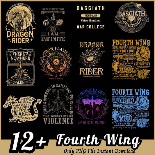 12+ Fourth Wing Dragon Rider PNGs